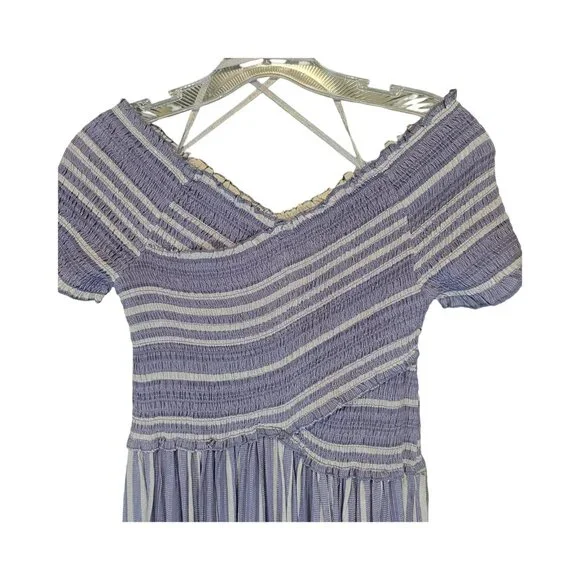 Japna Women's Criss/Cross Striped Bandage Dress size S, Blue & White - Picture 5 of 8